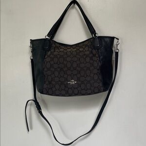 Coach Black and Brown Shoulder Bag